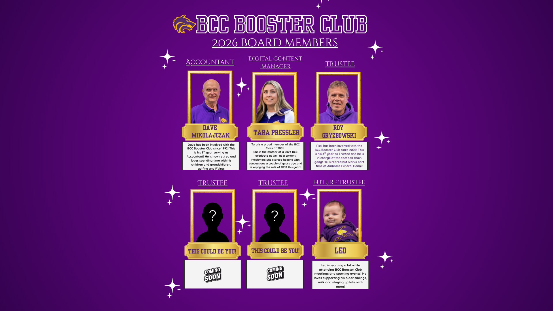 BCC Booster Club Board Members 